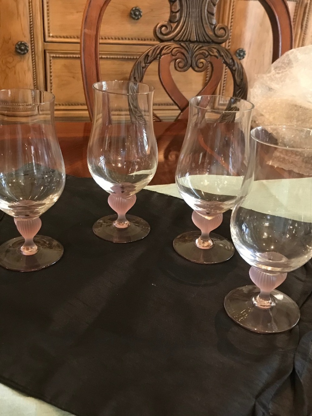 Mikasa Sea Mist Amethyst Frosted Ice Tea glasses (set of 4)